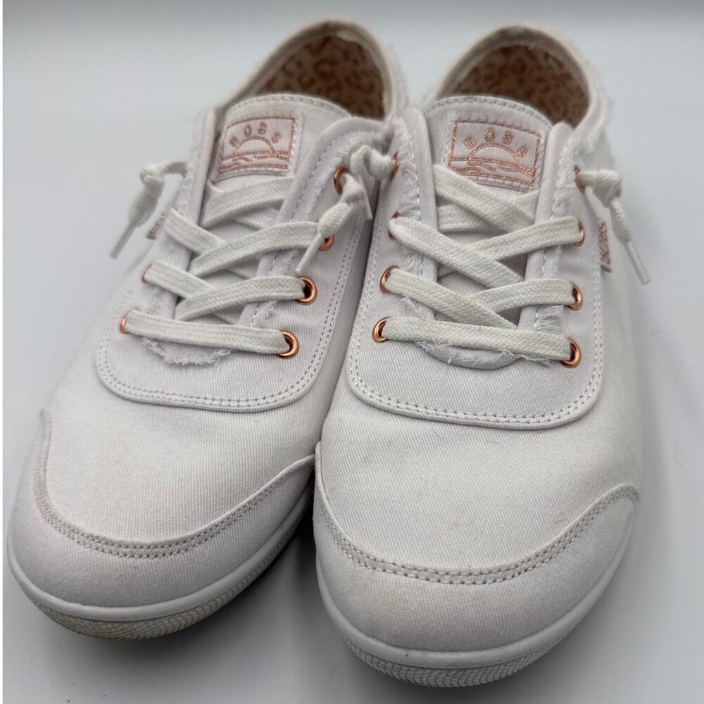 Skechers BOBS B Cute Womens 9 White Recycled Casual Memory Foam Slip On Sneakers